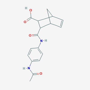 molecular formula C17H18N2O4 B271320 3-(4-Acetylamino-phenylcarbamoyl)-bicyclo[2.2.1]hept-5-ene-2-carboxylic acid 