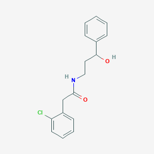 molecular formula C17H18ClNO2 B2713200 2-(2-chlorophenyl)-N-(3-hydroxy-3-phenylpropyl)acetamide CAS No. 1396870-89-5