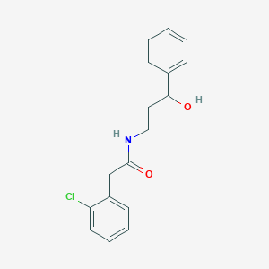 2-(2-chlorophenyl)-N-(3-hydroxy-3-phenylpropyl)acetamide