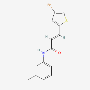 molecular formula C14H12BrNOS B2713206 (E)-3-(4-bromothiophen-2-yl)-N-(m-tolyl)acrylamide CAS No. 300813-87-0