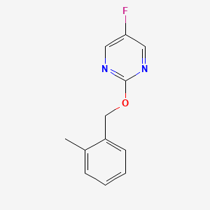 molecular formula C12H11FN2O B2713207 5-Fluoro-2-[(2-methylphenyl)methoxy]pyrimidine CAS No. 2198265-94-8