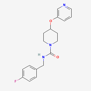 molecular formula C18H20FN3O2 B2713209 N-(4-氟苄基)-4-(吡啶-3-氧基)哌啶-1-甲酰胺 CAS No. 1705826-20-5