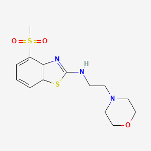 molecular formula C14H19N3O3S2 B2713225 4-(methylsulfonyl)-N-(2-morpholinoethyl)benzo[d]thiazol-2-amine CAS No. 1204297-26-6