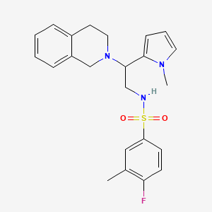 N-(2-(3,4-dihydroisoquinolin-2(1H)-yl)-2-(1-methyl-1H-pyrrol-2-yl)ethyl)-4-fluoro-3-methylbenzenesulfonamide
