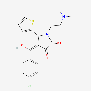 4-(4-chlorobenzoyl)-1-(2-(dimethylamino)ethyl)-3-hydroxy-5-(thiophen-2-yl)-1H-pyrrol-2(5H)-one