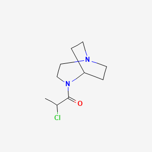 molecular formula C10H17ClN2O B2713253 2-Chloro-1-(1,4-diazabicyclo[3.2.2]nonan-4-yl)propan-1-one CAS No. 2167653-16-7