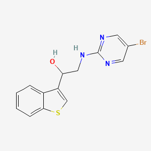 1-(1-Benzothiophen-3-yl)-2-[(5-bromopyrimidin-2-yl)amino]ethanol