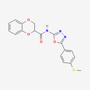N-(5-(4-(methylthio)phenyl)-1,3,4-oxadiazol-2-yl)-2,3-dihydrobenzo[b][1,4]dioxine-2-carboxamide