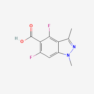 molecular formula C10H8F2N2O2 B2713268 4,6-Difluoro-1,3-dimethyl-1H-indazole-5-carboxylic acid CAS No. 1329167-02-3