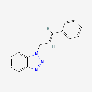 molecular formula C15H13N3 B2713272 1-[(2E)-3-Phenylprop-2-en-1-yl]-1H-1,2,3-benzotriazole CAS No. 171193-30-9