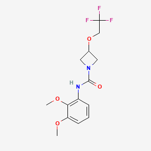 molecular formula C14H17F3N2O4 B2713281 N-(2,3-dimethoxyphenyl)-3-(2,2,2-trifluoroethoxy)azetidine-1-carboxamide CAS No. 2310157-27-6