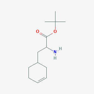 molecular formula C13H23NO2 B2713290 Tert-butyl 2-amino-3-cyclohex-3-en-1-ylpropanoate CAS No. 1999088-19-5