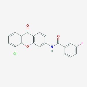 molecular formula C20H11ClFNO3 B2713292 N-(5-chloro-9-oxo-9H-xanthen-3-yl)-3-fluorobenzamide CAS No. 886149-01-5
