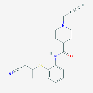 N-{2-[(1-cyanopropan-2-yl)sulfanyl]phenyl}-1-(prop-2-yn-1-yl)piperidine-4-carboxamide