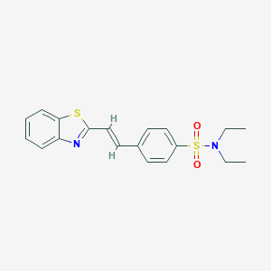 molecular formula C19H20N2O2S2 B271330 4-[2-(1,3-benzothiazol-2-yl)vinyl]-N,N-diethylbenzenesulfonamide 