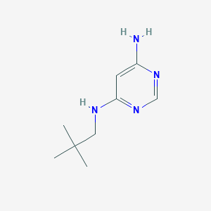 molecular formula C9H16N4 B2713301 N4-(2,2-二甲基丙基)嘧啶-4,6-二胺 CAS No. 1489851-50-4
