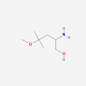 molecular formula C7H17NO2 B2713309 2-Amino-4-methoxy-4-methylpentan-1-ol CAS No. 1697041-74-9