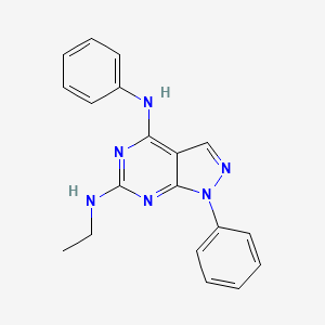 N6-ethyl-N4,1-diphenyl-1H-pyrazolo[3,4-d]pyrimidine-4,6-diamine