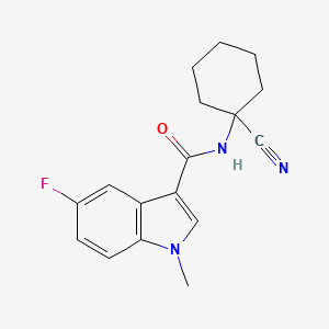 molecular formula C17H18FN3O B2713317 N-(1-Cyanocyclohexyl)-5-fluoro-1-methylindole-3-carboxamide CAS No. 2129284-21-3