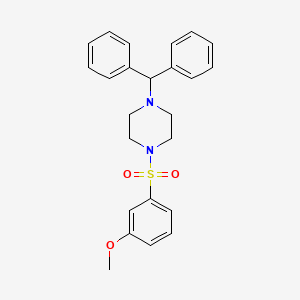 molecular formula C24H26N2O3S B2713322 1-Benzhydryl-4-(3-methoxyphenyl)sulfonylpiperazine CAS No. 667912-15-4
