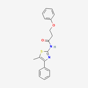 molecular formula C19H18N2O2S B2713324 N-(5-methyl-4-phenyl-1,3-thiazol-2-yl)-3-phenoxypropanamide CAS No. 476295-71-3