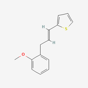 molecular formula C14H14OS B2713327 2-[(E)-3-(2-甲氧基苯基)丙-1-烯基]噻吩 CAS No. 861209-86-1