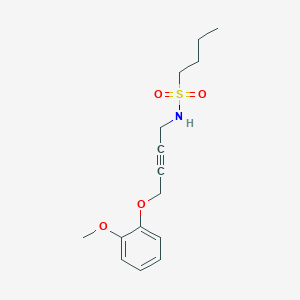 molecular formula C15H21NO4S B2713328 N-(4-(2-甲氧基苯氧基)丁-2-炔-1-基)丁烷-1-磺酰胺 CAS No. 1428375-41-0