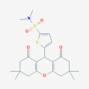molecular formula C23H29NO5S2 B271333 N,N-dimethyl-5-(3,3,6,6-tetramethyl-1,8-dioxo-2,3,4,5,6,7,8,9-octahydro-1H-xanthen-9-yl)-2-thiophenesulfonamide 