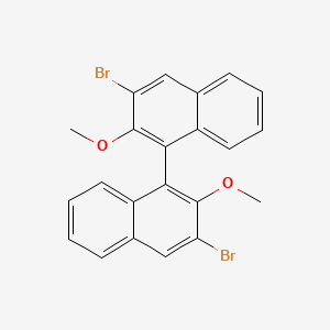 molecular formula C22H16Br2O2 B2713333 (R)-3,3'-Dibromo-2,2'-dimethoxy-1,1'-binaphthyl CAS No. 75640-69-6; 75714-59-9; 75714-60-2