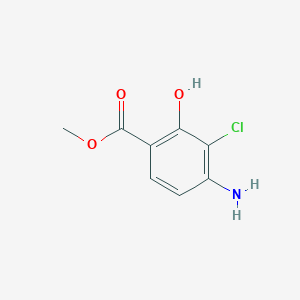 molecular formula C8H8ClNO3 B2713334 对羟基苯甲酸甲酯 4-氨基-3-氯甲基 CAS No. 1154415-33-4