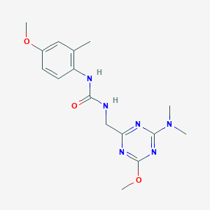 1-((4-(Dimethylamino)-6-methoxy-1,3,5-triazin-2-yl)methyl)-3-(4-methoxy-2-methylphenyl)urea