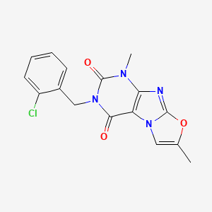 molecular formula C16H13ClN4O3 B2713339 3-(2-chlorobenzyl)-1,7-dimethyloxazolo[2,3-f]purine-2,4(1H,3H)-dione CAS No. 899967-11-4