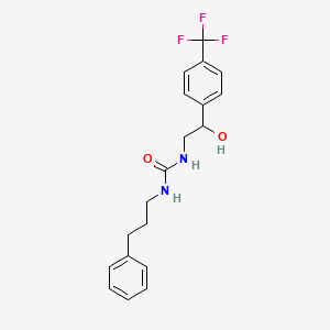 molecular formula C19H21F3N2O2 B2713340 1-(2-羟基-2-(4-(三氟甲基)苯基)乙基)-3-(3-苯基丙基)脲 CAS No. 1351648-10-6