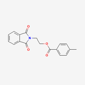 molecular formula C18H15NO4 B2713345 2-(1,3-Dioxoisoindol-2-yl)ethyl 4-methylbenzoate CAS No. 441313-63-9