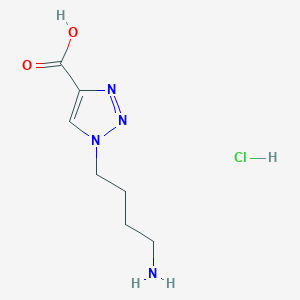 molecular formula C7H13ClN4O2 B2713349 1-(4-aminobutyl)-1H-1,2,3-triazole-4-carboxylic acid hydrochloride CAS No. 1909348-31-7