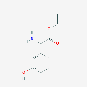 molecular formula C10H13NO3 B2713352 Ethyl 2-amino-2-(3-hydroxyphenyl)acetate CAS No. 536754-45-7