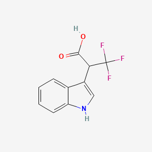 molecular formula C11H8F3NO2 B2713374 3,3,3-三氟-2-(1H-吲哚-3-基)丙酸 CAS No. 250339-41-4