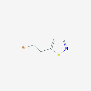 molecular formula C5H6BrNS B2713379 5-(2-Bromoethyl)-1,2-thiazole CAS No. 1936497-02-7