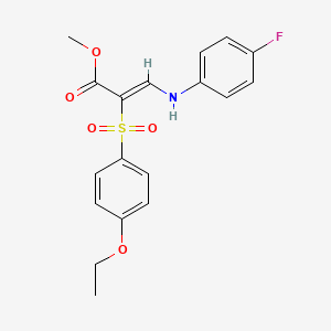 methyl (2Z)-2-[(4-ethoxyphenyl)sulfonyl]-3-[(4-fluorophenyl)amino]acrylate