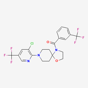 {8-[3-Chloro-5-(trifluoromethyl)-2-pyridinyl]-1-oxa-4,8-diazaspiro[4.5]dec-4-yl}[3-(trifluoromethyl)phenyl]methanone