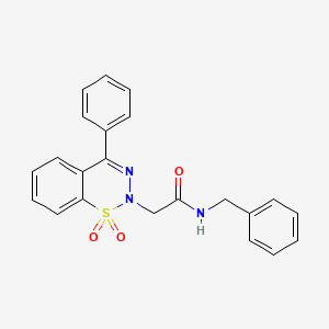 B2713390 N-benzyl-2-(1,1-dioxido-4-phenyl-2H-1,2,3-benzothiadiazin-2-yl)acetamide CAS No. 1031618-98-0