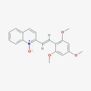 molecular formula C20H19NO4 B271341 2-[2-(2,4,6-Trimethoxyphenyl)vinyl]quinoline 1-oxide 