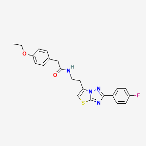 molecular formula C22H21FN4O2S B2713414 2-(4-ethoxyphenyl)-N-(2-(2-(4-fluorophenyl)thiazolo[3,2-b][1,2,4]triazol-6-yl)ethyl)acetamide CAS No. 894026-24-5