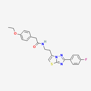 molecular formula C22H21FN4O2S B2713414 2-(4-乙氧基苯基)-N-(2-(2-(4-氟苯基)噻唑并[3,2-b][1,2,4]三唑-6-基)乙基)乙酰胺 CAS No. 894026-24-5