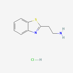 molecular formula C9H11ClN2S B2713417 2-(1,3-Benzothiazol-2-yl)ethanamine hydrochloride CAS No. 1158220-24-6; 82928-10-7