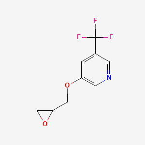 molecular formula C9H8F3NO2 B2713424 3-(Oxiran-2-ylmethoxy)-5-(trifluoromethyl)pyridine CAS No. 2411242-03-8