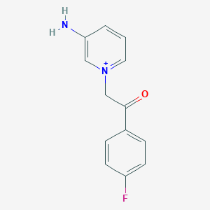 molecular formula C13H12FN2O+ B271343 3-Amino-1-[2-(4-fluorophenyl)-2-oxoethyl]pyridinium 