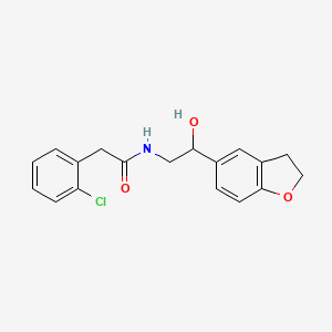 molecular formula C18H18ClNO3 B2713437 2-(2-chlorophenyl)-N-(2-(2,3-dihydrobenzofuran-5-yl)-2-hydroxyethyl)acetamide CAS No. 1421465-83-9