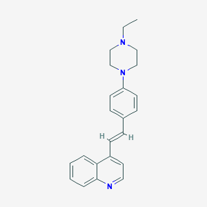 molecular formula C23H25N3 B271346 4-{2-[4-(4-Ethyl-1-piperazinyl)phenyl]vinyl}quinoline 