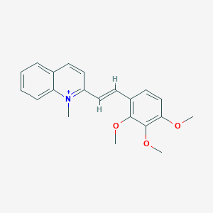 molecular formula C21H22NO3+ B271347 1-Methyl-2-[2-(2,3,4-trimethoxyphenyl)vinyl]quinolinium 